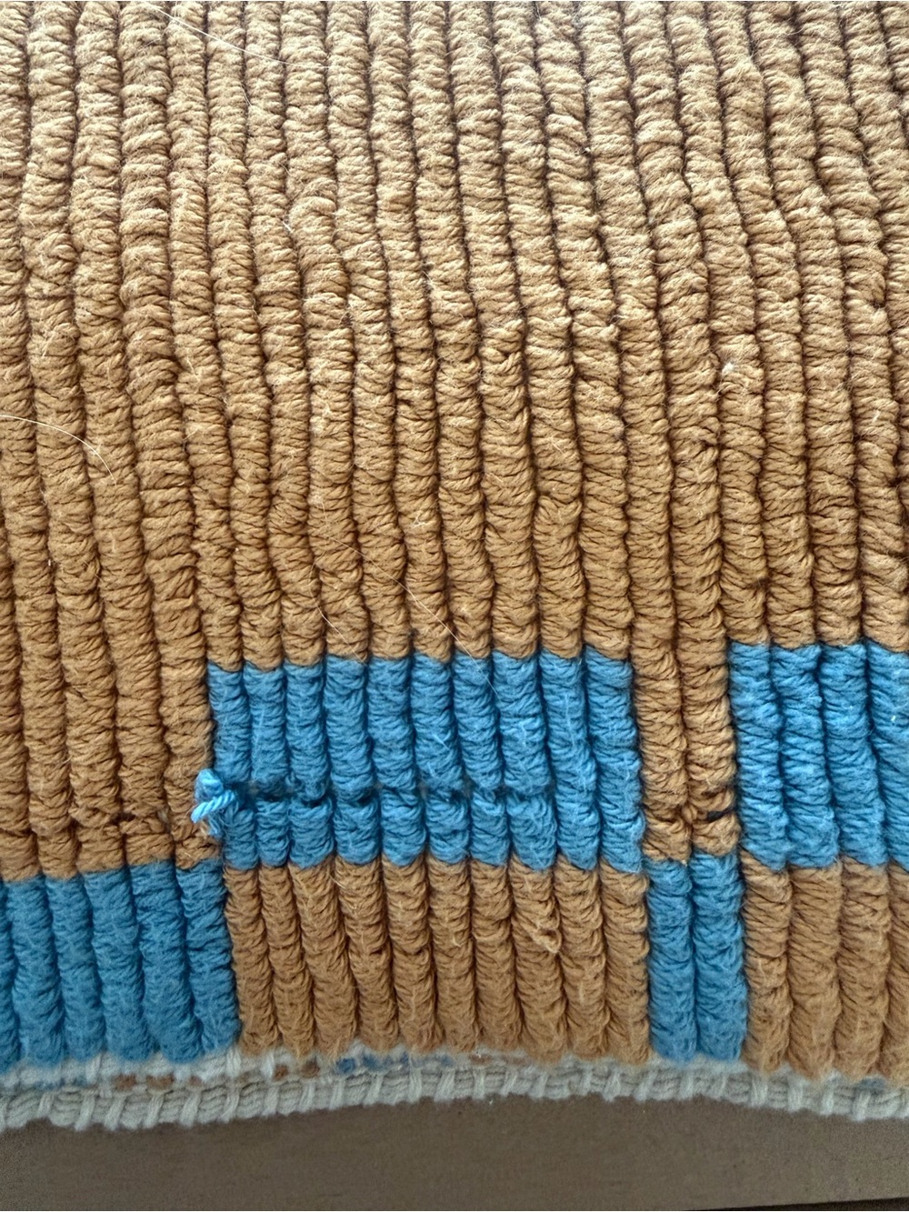 Morrow Softgoods Alina Runner Bath Mat in Azul / Camel - Picture 4 of 4